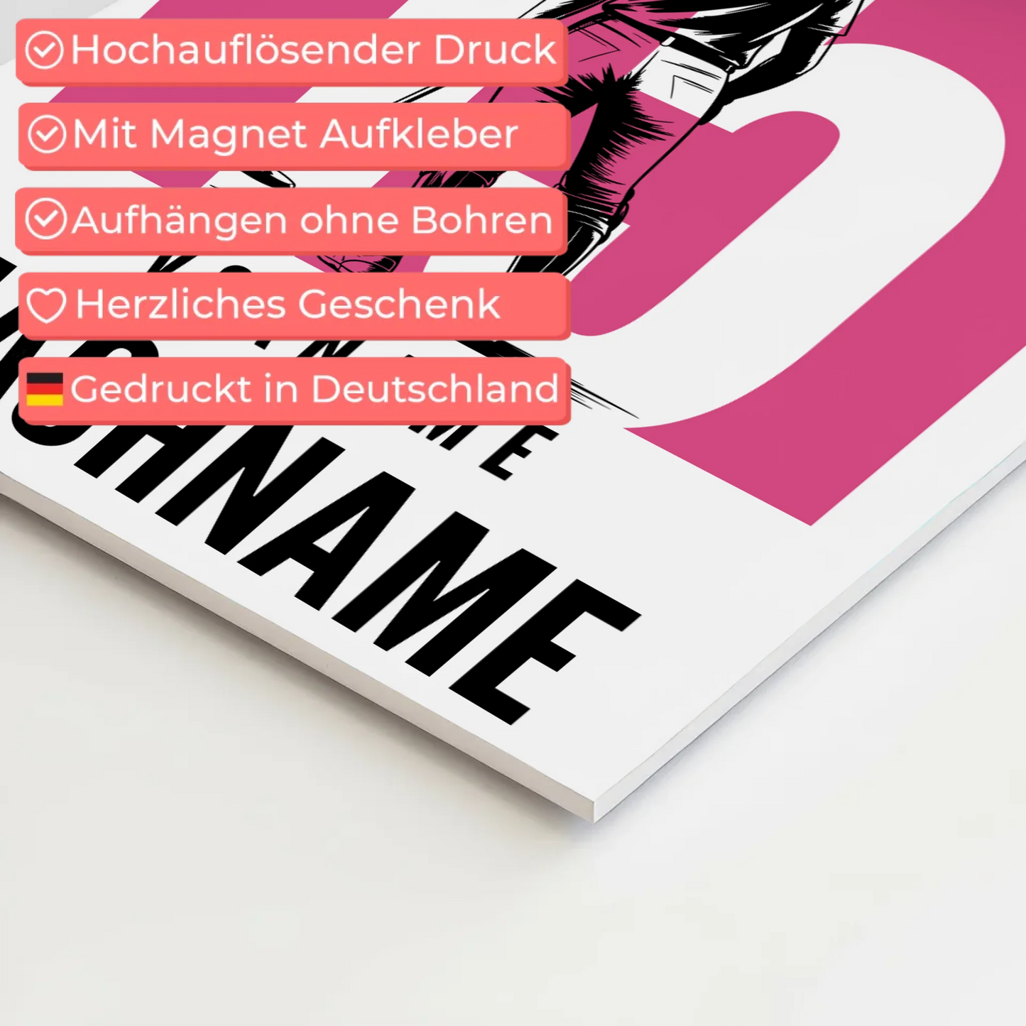 Personalisiertes Fotoboard Magnetisch Polo Polospielerin Geschenk für Tochter