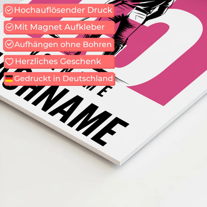 Personalisiertes Fotoboard Magnetisch Polo Polospielerin Geschenk für Tochter