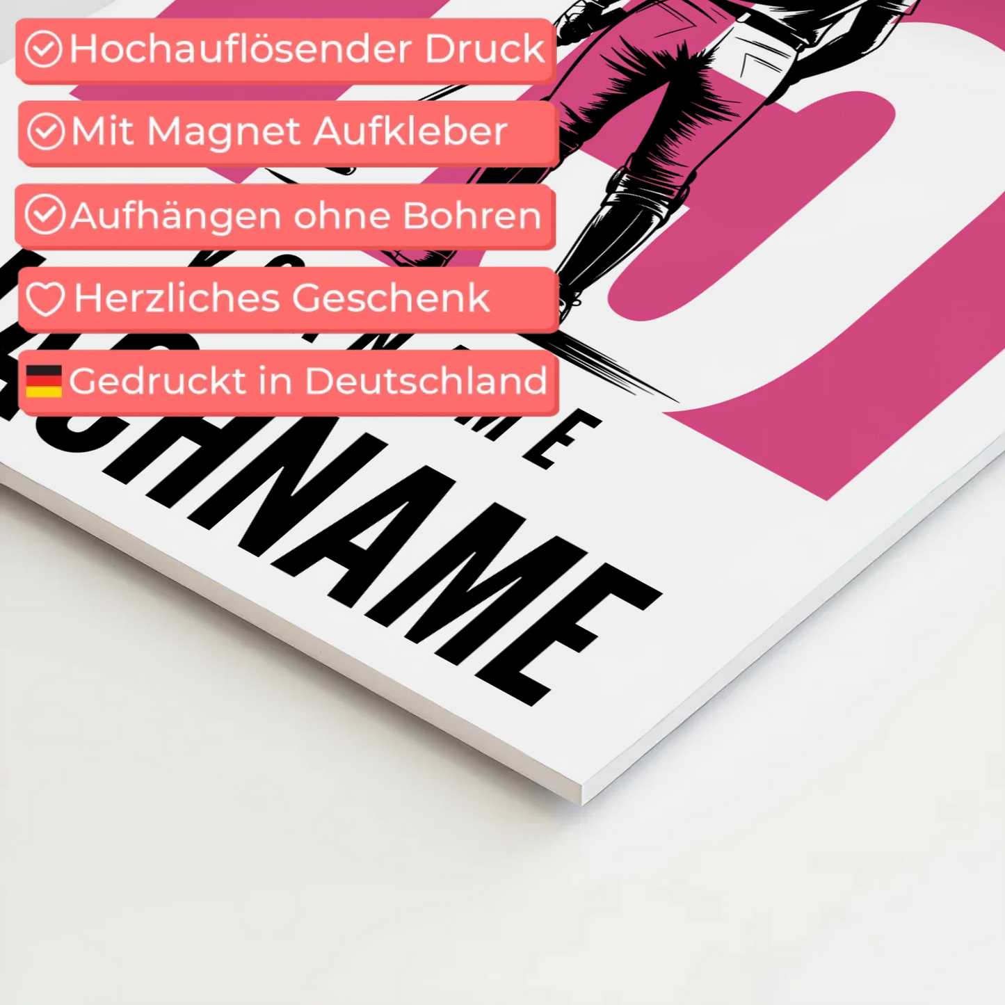 Personalisiertes Fotoboard Magnetisch Polo Polospielerin Geschenk für Tochter