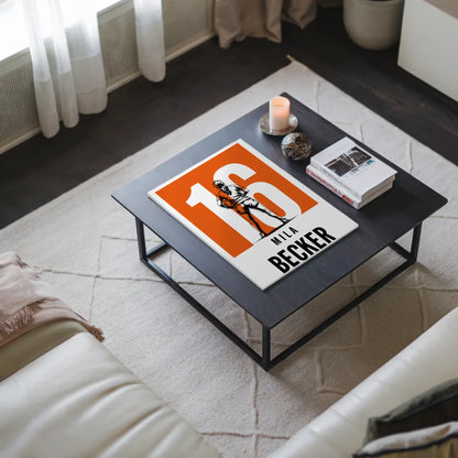 Sport Fotoboard Magnetisches Wandbild Rugby Rugbyspielerin Geschenk für Mädchen Turnier Urkunde