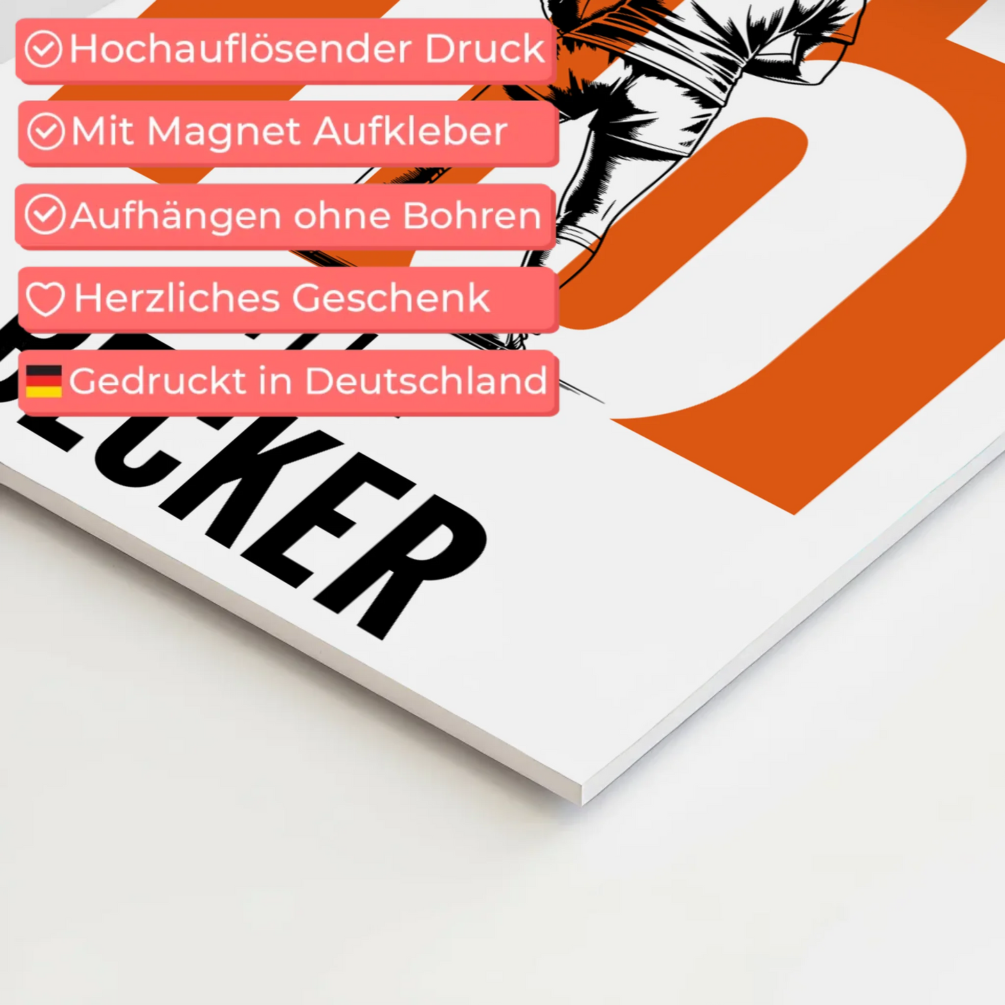 Sport Fotoboard Magnetisches Wandbild Rugby Rugbyspielerin Geschenk für Mädchen Turnier Urkunde