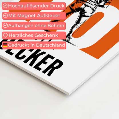 Sport Fotoboard Magnetisches Wandbild Rugby Rugbyspielerin Geschenk für Mädchen Turnier Urkunde