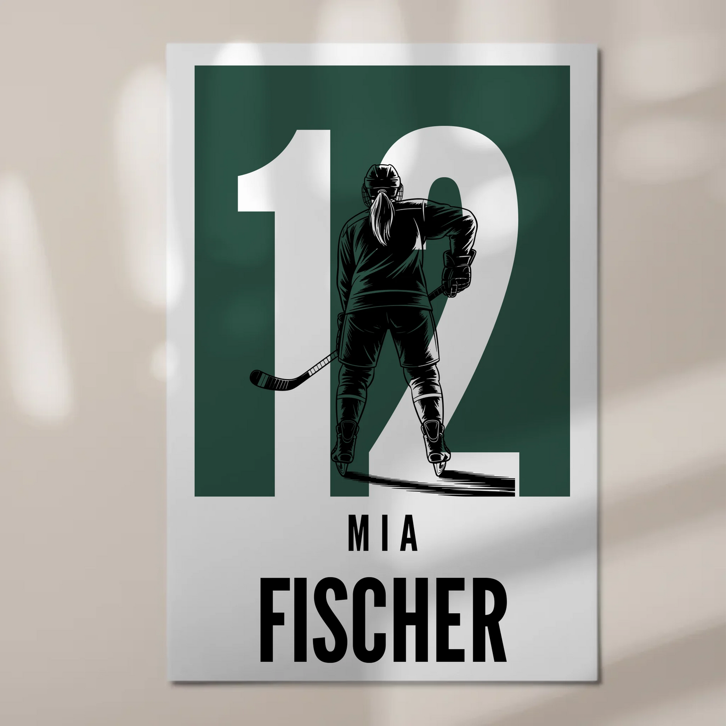 Personalisiertes Fotoboard Magnetisch Eishockey Eishockeyspielerin Geschenk für Tocher Freundin 1