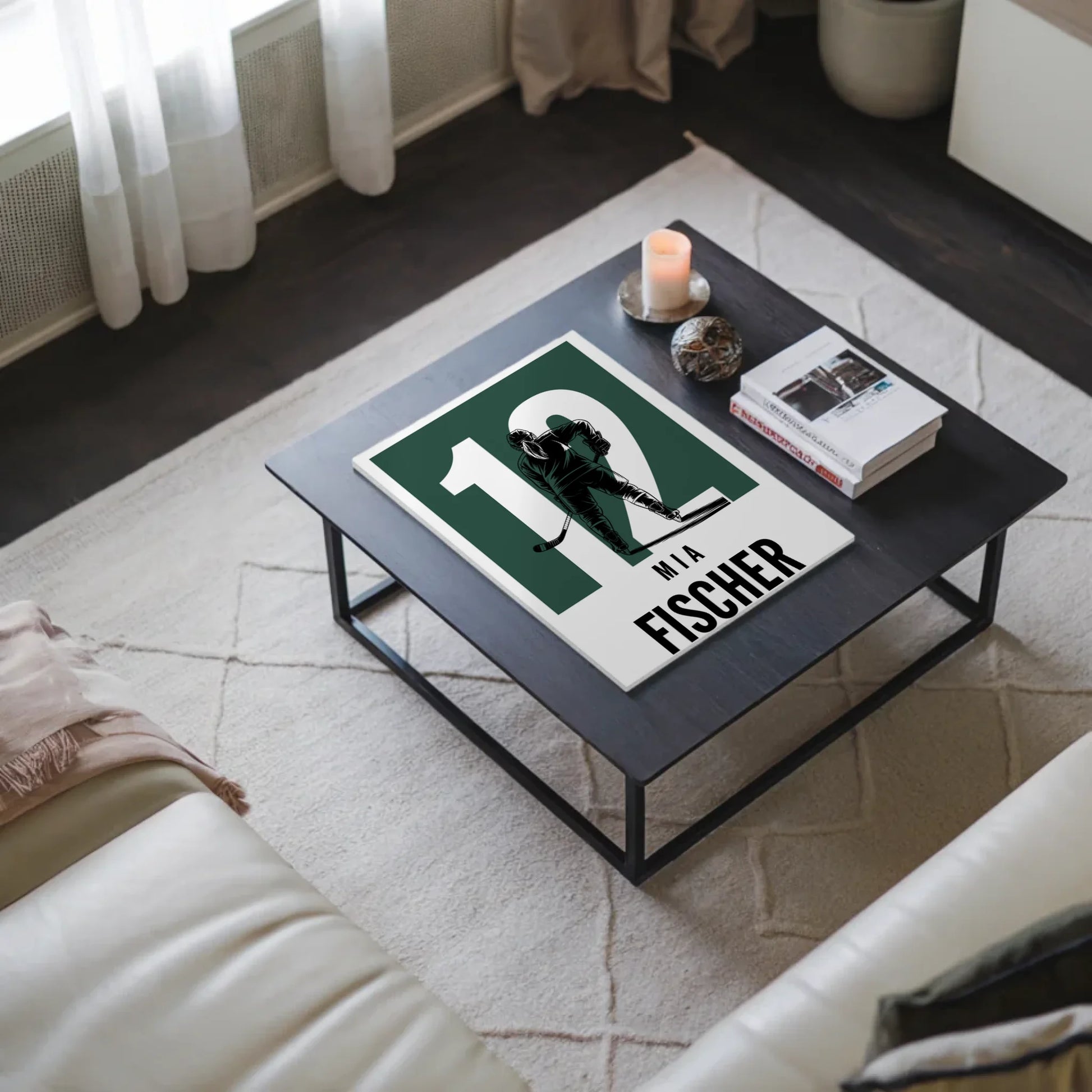 Personalisiertes Fotoboard Magnetisch Eishockey Eishockeyspielerin Geschenk für Tocher Freundin 3