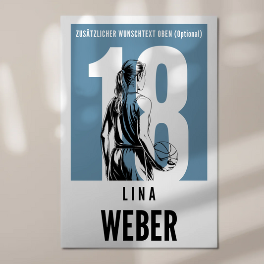 Magnetisches Fotoboard Personalisiert Basketball Basketballerin Geschenk für Tocher Mama Tante Freundin 1