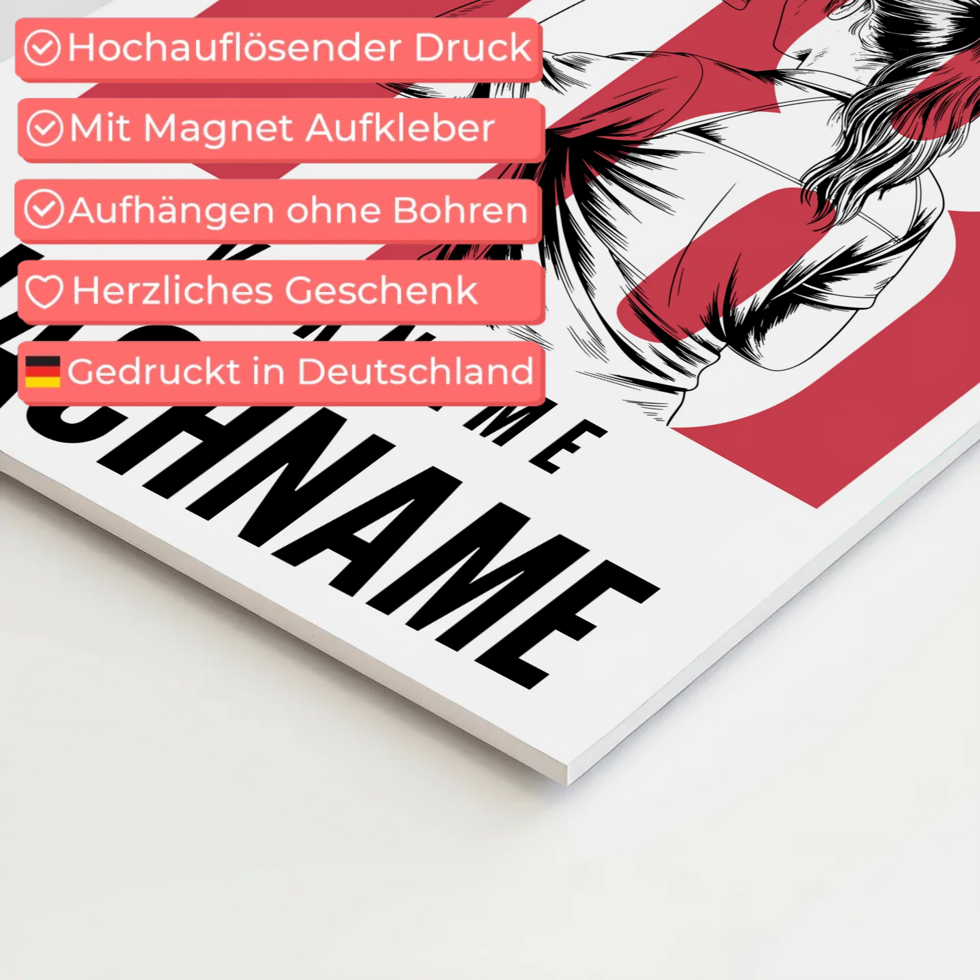 Personalisiertes Fotoboard Magnetisch Dart Dartspielerin Geschenk für Tochter 4