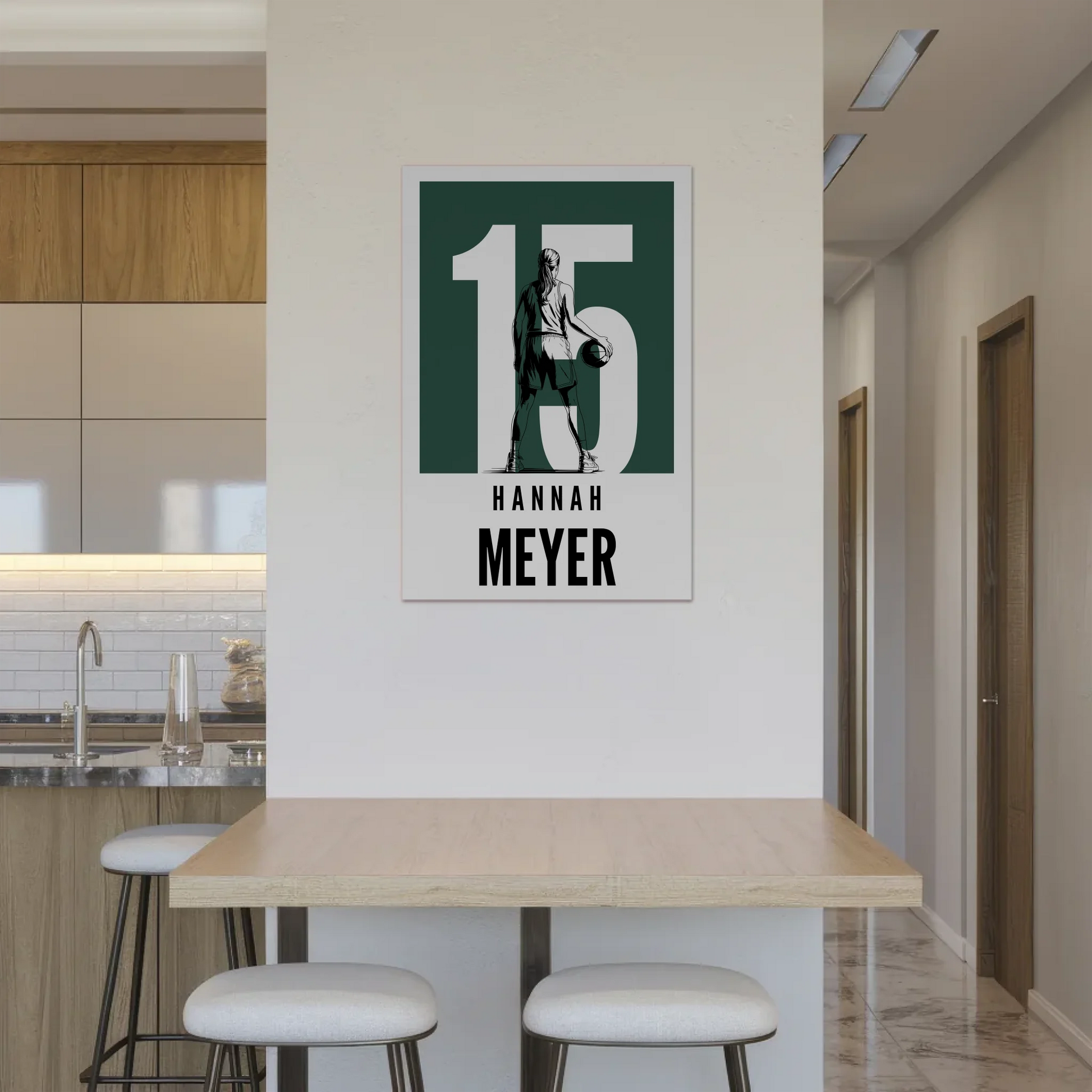 Personalisiertes Fotoboard Magnetisch Basketball Basketballerin Geschenk für Mädchen Turnier Urkunde 2