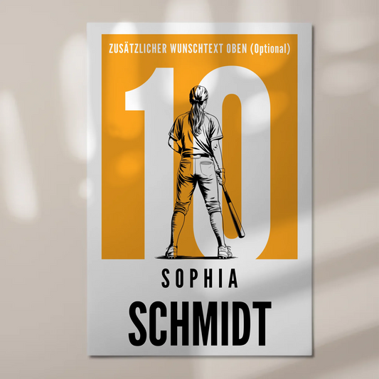 Magnetisches Fotoboard Personalisiert Baseball Baseballspielerin Geschenk für Tocher Freundin 1