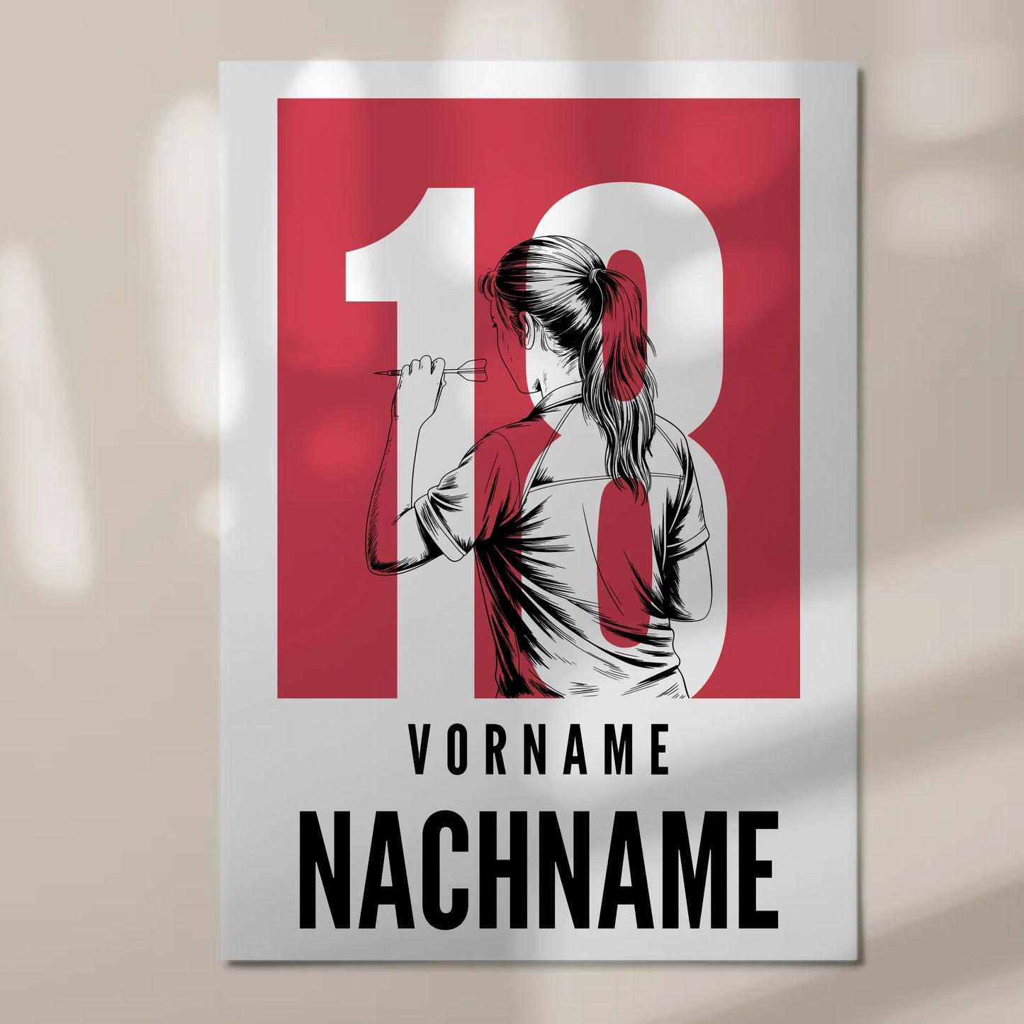 Personalisiertes Fotoboard Magnetisch Dart Dartspielerin Geschenk für Tochter 7