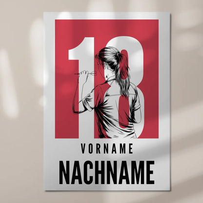 Personalisiertes Fotoboard Magnetisch Dart Dartspielerin Geschenk für Tochter 7