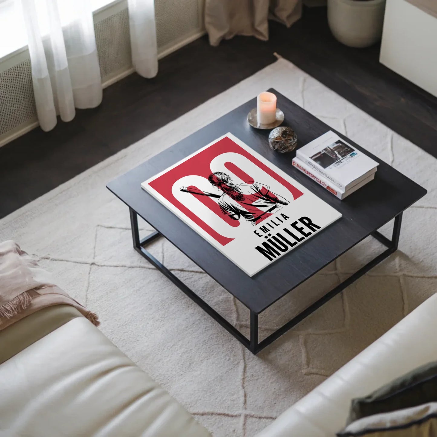 Personalisiertes Fotoboard Magnetisch Baseball Baseballspielerin Geschenk für Tocher Mama Tante Freundin 3