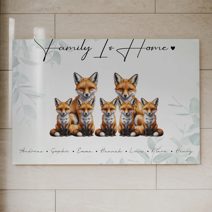 Fotoboard Sprüche Familie Fuchs Familienporträt Geschenk für Oma Opa Mama Papa 1