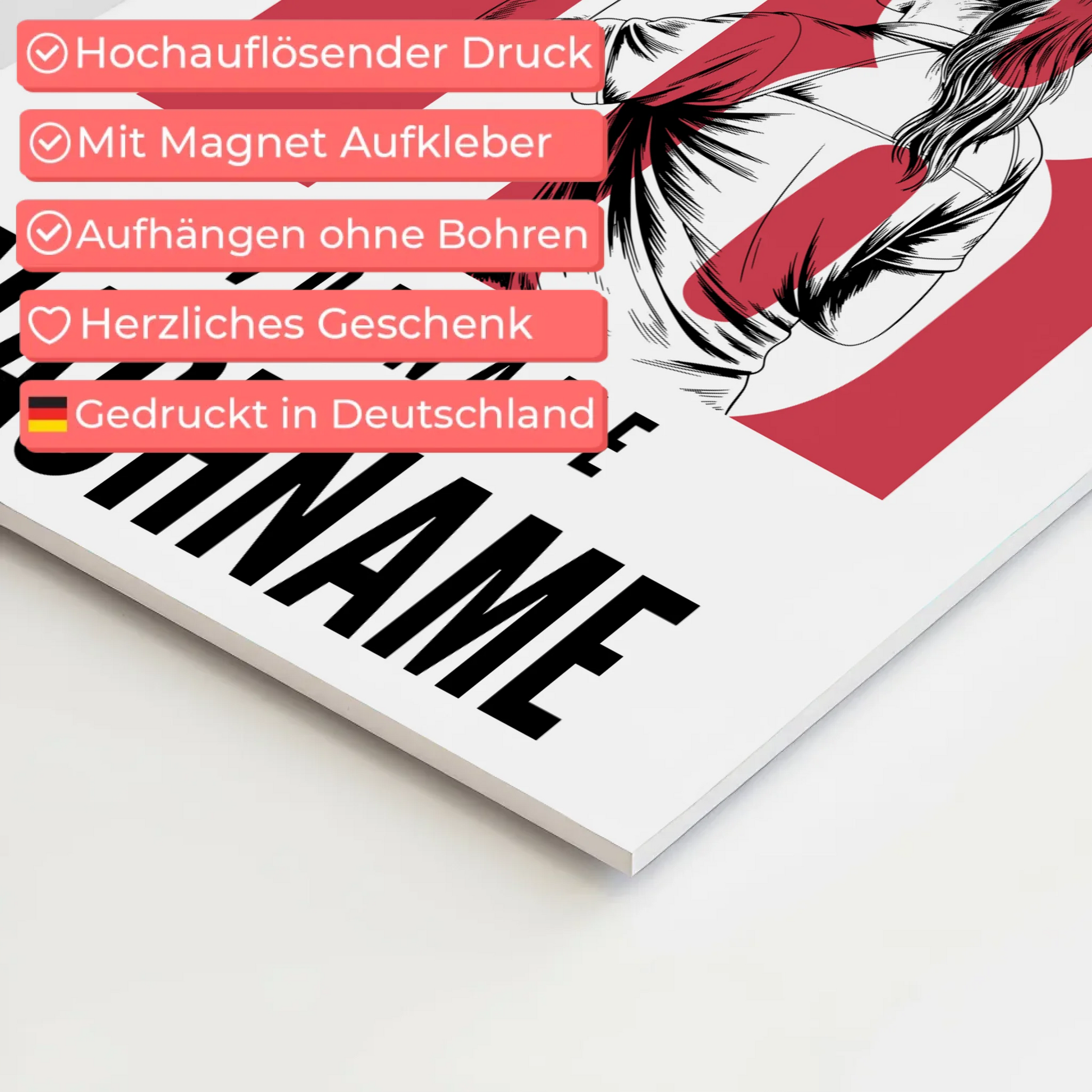 Personalisiertes Fotoboard Magnetisch Dart Dartspielerin Geschenk für Tochter 10