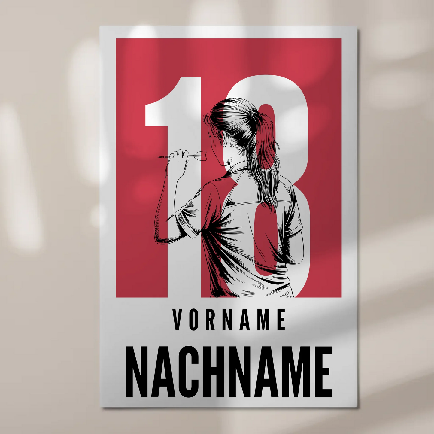 Personalisiertes Fotoboard Magnetisch Dart Dartspielerin Geschenk für Tochter