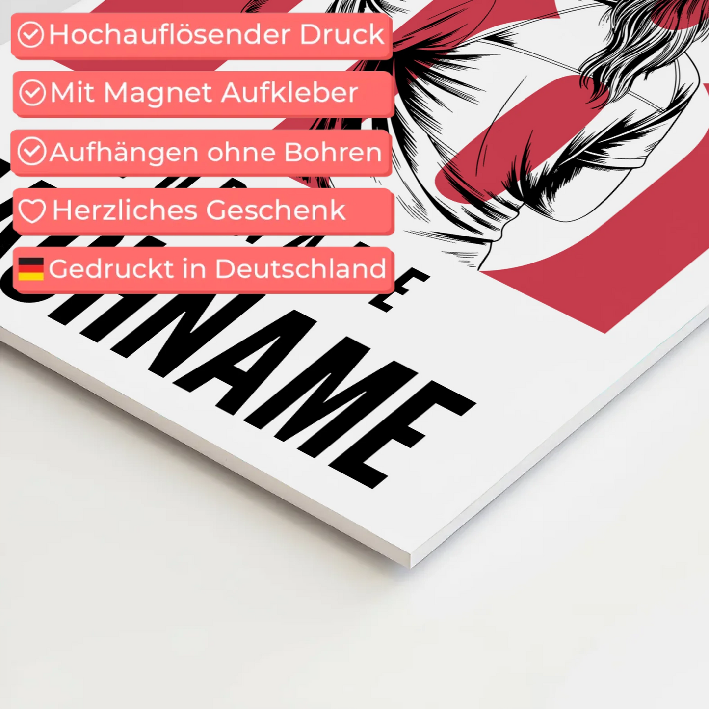 Personalisiertes Fotoboard Magnetisch Dart Dartspielerin Geschenk für Tochter