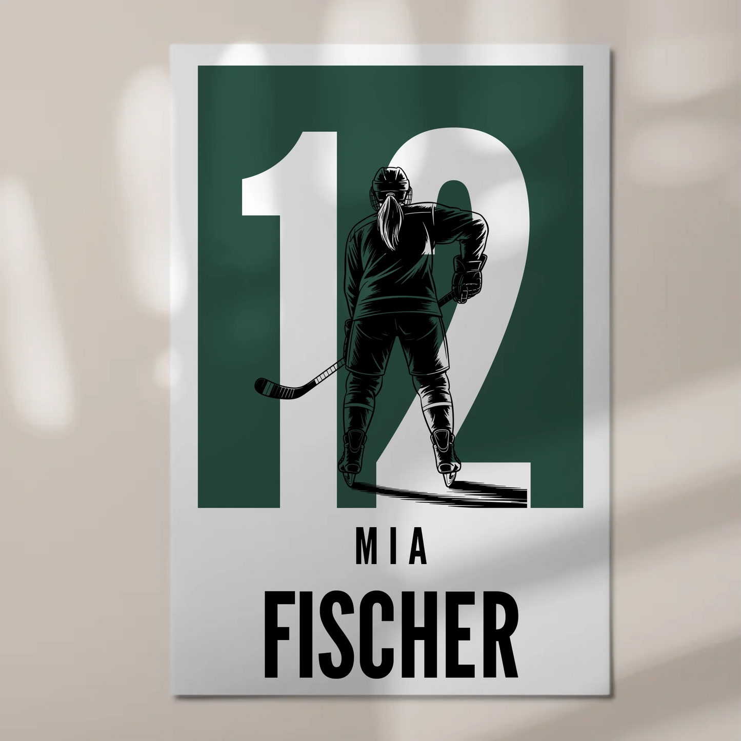 Personalisiertes Fotoboard Magnetisch Eishockey Eishockeyspielerin Geschenk für Tocher Freundin