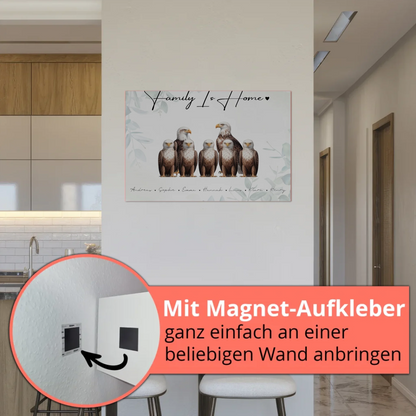 Fotoboard Familie Personalisiert Adler Familienporträt Geschenk für Papa Mama Oma Opa 6