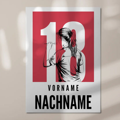 Personalisiertes Fotoboard Magnetisch Dart Dartspielerin Geschenk für Tochter
