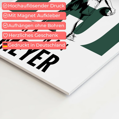 Personalisiertes Fotoboard Magnetisch Basketball Basketballerin Geschenk für Mädchen Turnier Urkunde