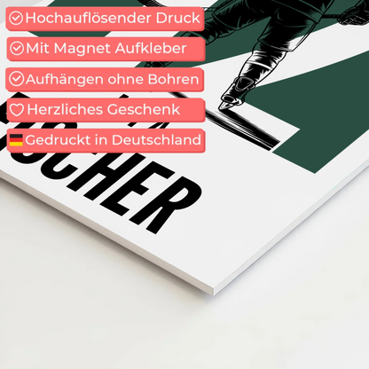 Personalisiertes Fotoboard Magnetisch Eishockey Eishockeyspielerin Geschenk für Tocher Freundin