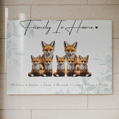 Fotoboard Sprüche Familie Fuchs Familienporträt Geschenk für Oma Opa Mama Papa 7