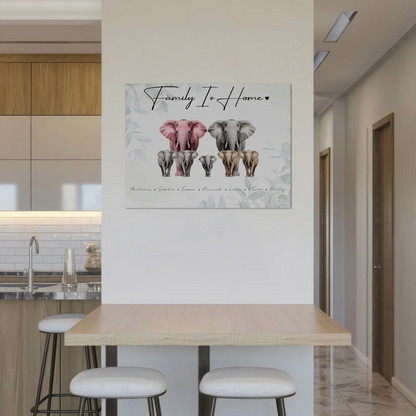 Fotoboard Familie Spruch Elefanten Familienporträt Geschenk für Mama Papa Oma Opa 8