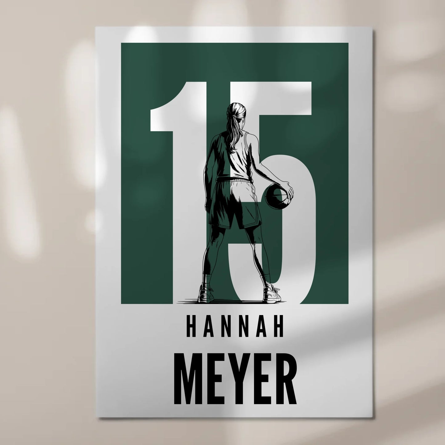 Personalisiertes Fotoboard Magnetisch Basketball Basketballerin Geschenk für Mädchen Turnier Urkunde