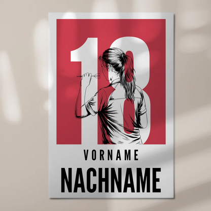 Personalisiertes Fotoboard Magnetisch Dart Dartspielerin Geschenk für Tochter