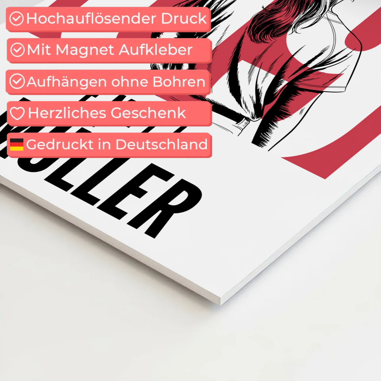 Personalisiertes Fotoboard Magnetisch Baseball Baseballspielerin Geschenk für Tocher Mama Tante Freundin