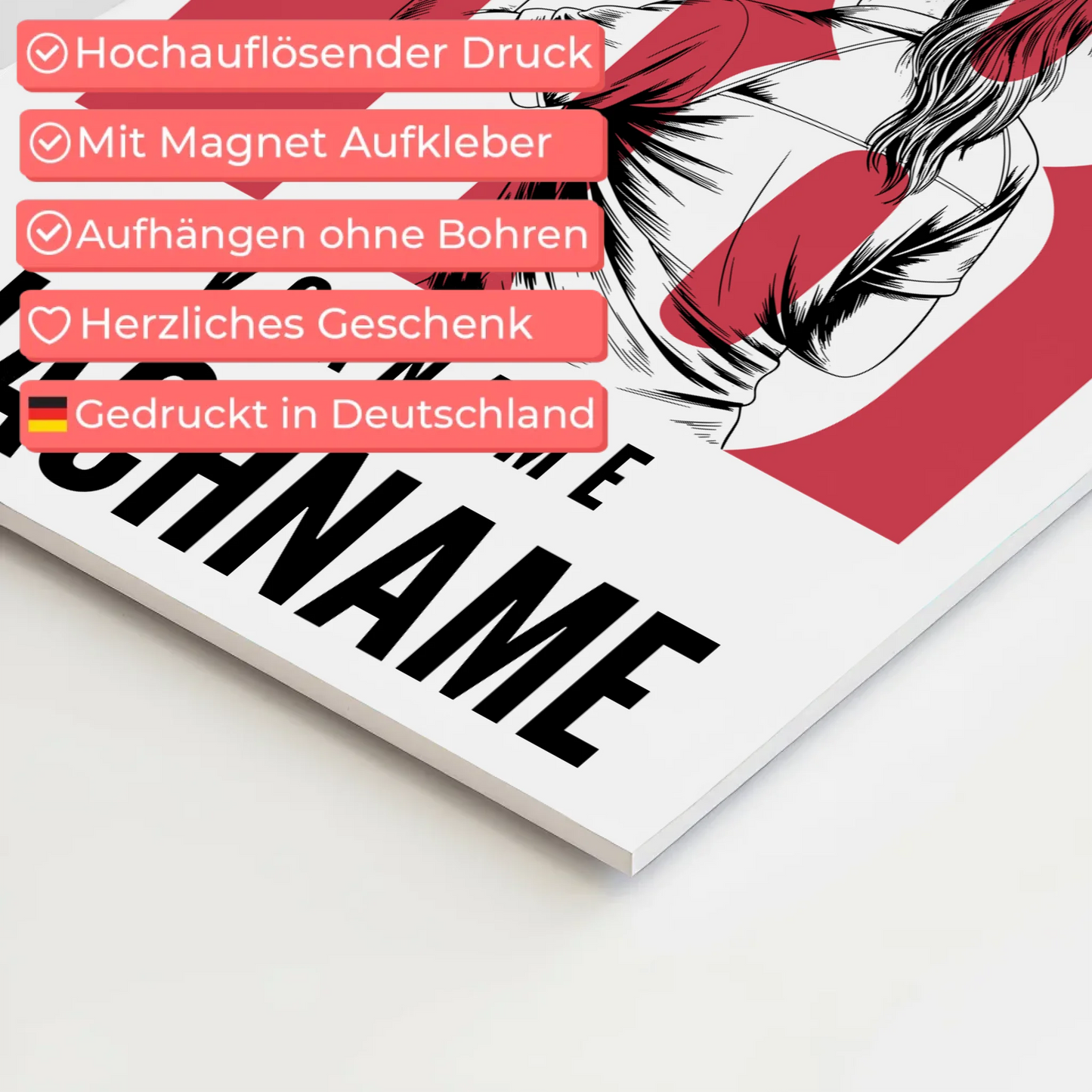 Personalisiertes Fotoboard Magnetisch Dart Dartspielerin Geschenk für Tochter