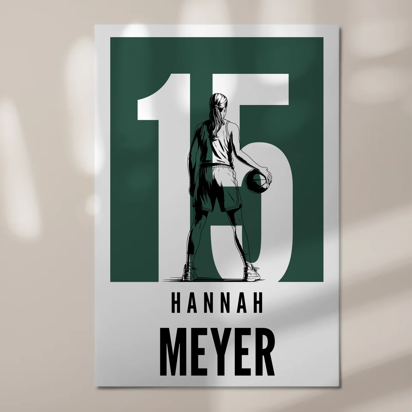 Personalisiertes Fotoboard Magnetisch Basketball Basketballerin Geschenk für Mädchen Turnier Urkunde