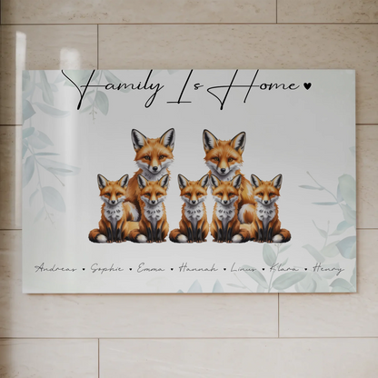 Fotoboard Sprüche Familie Fuchs Familienporträt Geschenk für Oma Opa Mama Papa