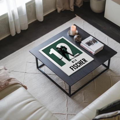 Personalisiertes Fotoboard Magnetisch Eishockey Eishockeyspielerin Geschenk für Tocher Freundin