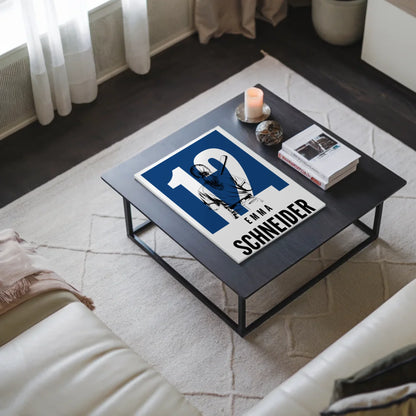 Sport Fotoboard Magnetisches Wandbild Baseball Baseballspielerin Geschenk für Tochter 3