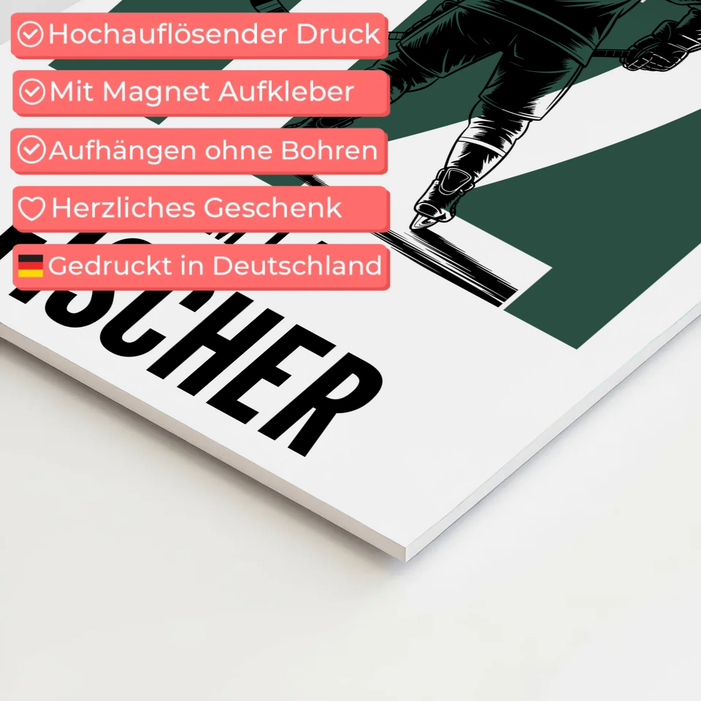 Personalisiertes Fotoboard Magnetisch Eishockey Eishockeyspielerin Geschenk für Tocher Freundin