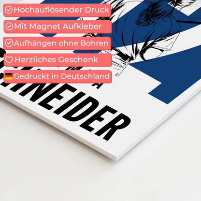 Sport Fotoboard Magnetisches Wandbild Baseball Baseballspielerin Geschenk für Tochter 4