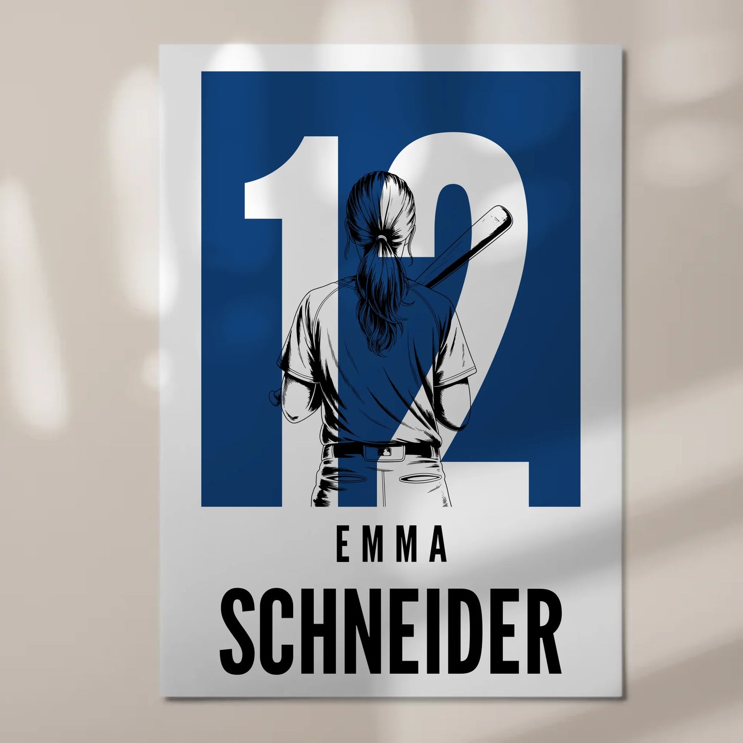 Sport Fotoboard Magnetisches Wandbild Baseball Baseballspielerin Geschenk für Tochter 7