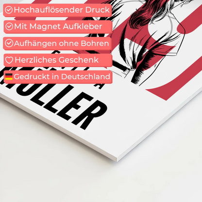 Personalisiertes Fotoboard Magnetisch Baseball Baseballspielerin Geschenk für Tocher Mama Tante Freundin