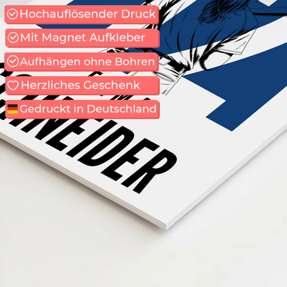 Sport Fotoboard Magnetisches Wandbild Baseball Baseballspielerin Geschenk für Tochter 10