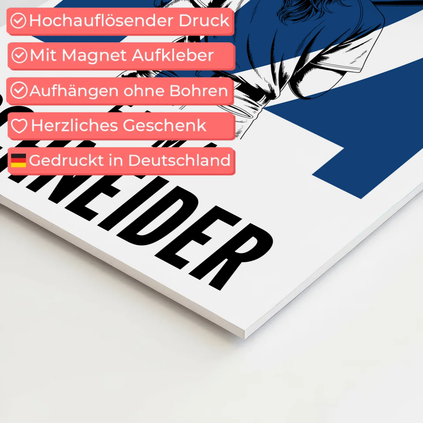 Sport Fotoboard Magnetisches Wandbild Baseball Baseballspielerin Geschenk für Tochter