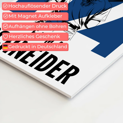 Sport Fotoboard Magnetisches Wandbild Baseball Baseballspielerin Geschenk für Tochter