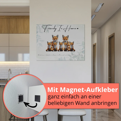 Fotoboard Sprüche Familie Fuchs Familienporträt Geschenk für Oma Opa Mama Papa