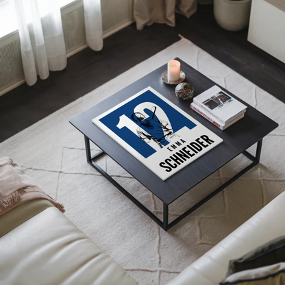 Sport Fotoboard Magnetisches Wandbild Baseball Baseballspielerin Geschenk für Tochter