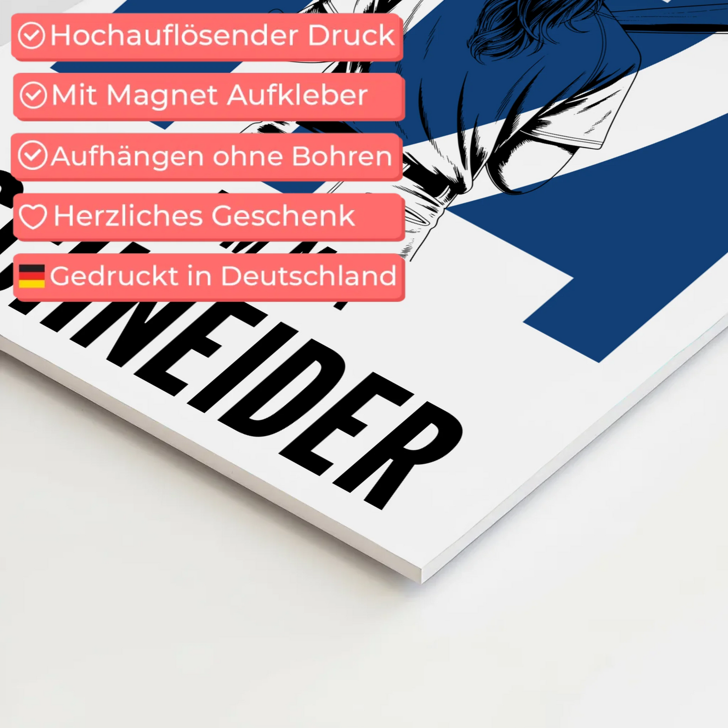 Sport Fotoboard Magnetisches Wandbild Baseball Baseballspielerin Geschenk für Tochter