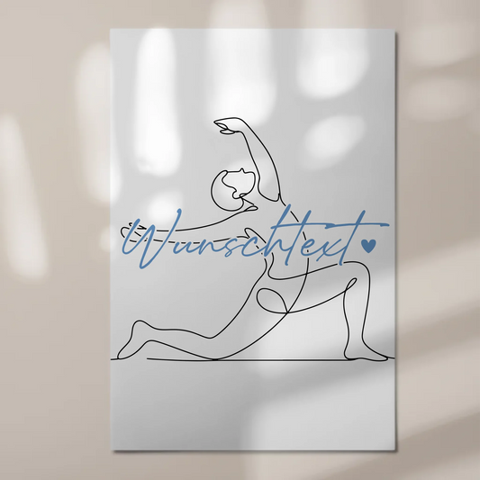 Lineart Fotoboard Magnet Wandbild Yoga Geschenk Sohn & Bruder 1