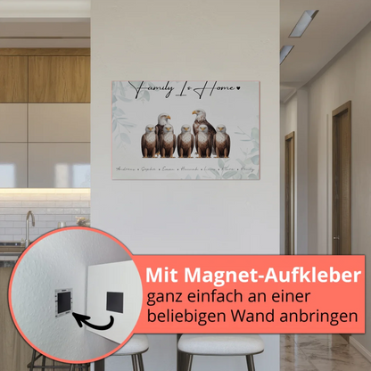Fotoboard Familie Personalisiert Adler Familienporträt Geschenk für Papa Mama Oma Opa