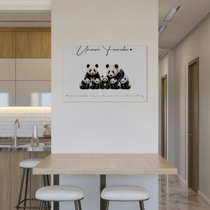 Fotoboard Magnet Poster Familie Panda Familienporträt Geschenk für Papa Mama Oma Opa 2