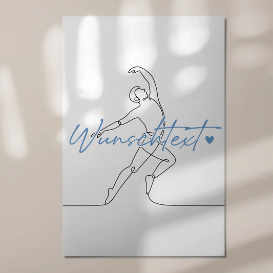 Lineart Fotoboard Magnet Wandbild Tanzen Geschenk Sohn & Bruder 1