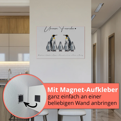 Familien Fotoboard Magnetisch Pinguin Familienporträt Geschenk für Oma Opa Mama Papa 5