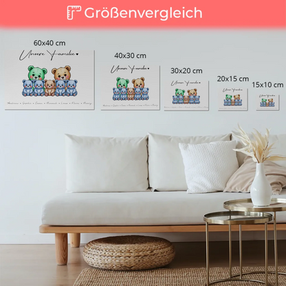 Fotoboard Spruch Familie Bärchen Familienporträt Geschenk für Oma Opa Mama Papa 6